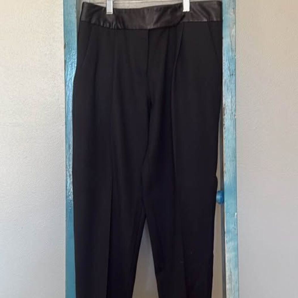 Milly size 6 black career pants with cuffed hem retails 200+